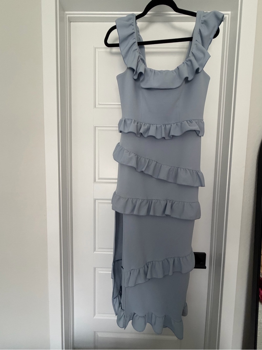 Show Me Your MuMu Greta Dress in Steel Blue Stretch - Picture 7 of 7